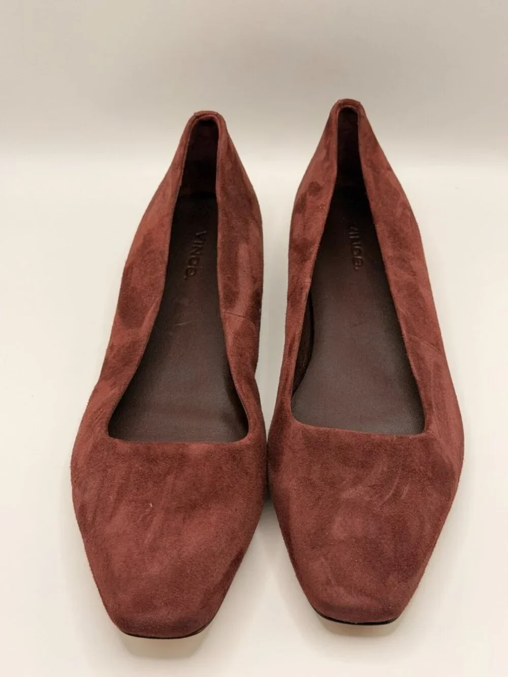 Vince Women Brodi  Burgundy Leather Flat Sz 8.5 M